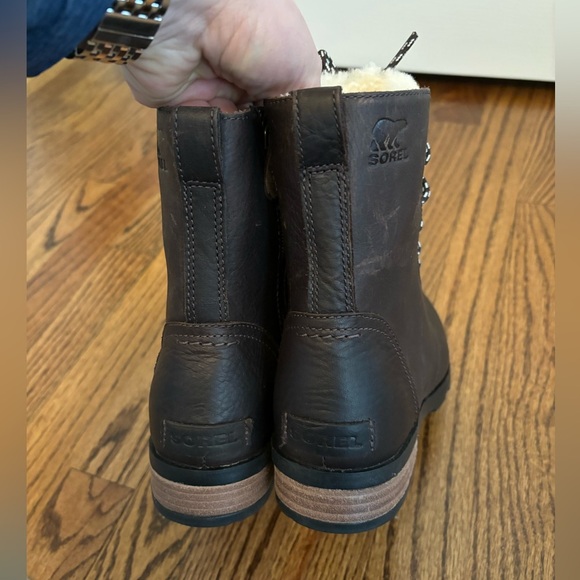 NEW Sorel | Women’s Emelie Short Lace-Up Cozy Waterproof Boots Brown Sz 9 - Picture 4 of 8